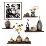 Repisas Flotantes Modernas x4 - Wengue