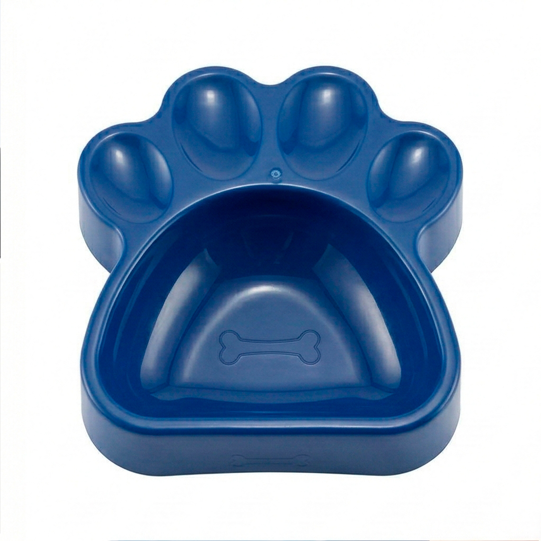 Comedero Plástico para Perro en Forma de Huella
